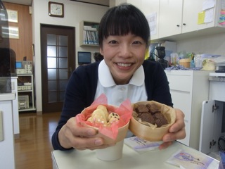 バレンタインクッキー　スタッフの手作り　柴垣歯科医院