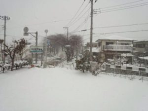 神奈川の大雪　綾瀬市と海老名市の境に位置する柴垣歯科医院