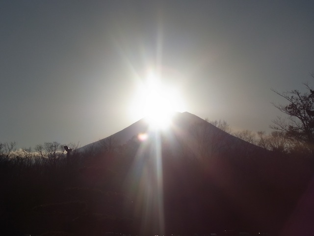 山名湖ドライブ　富士山