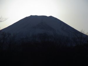 山名湖ドライブ　富士山
