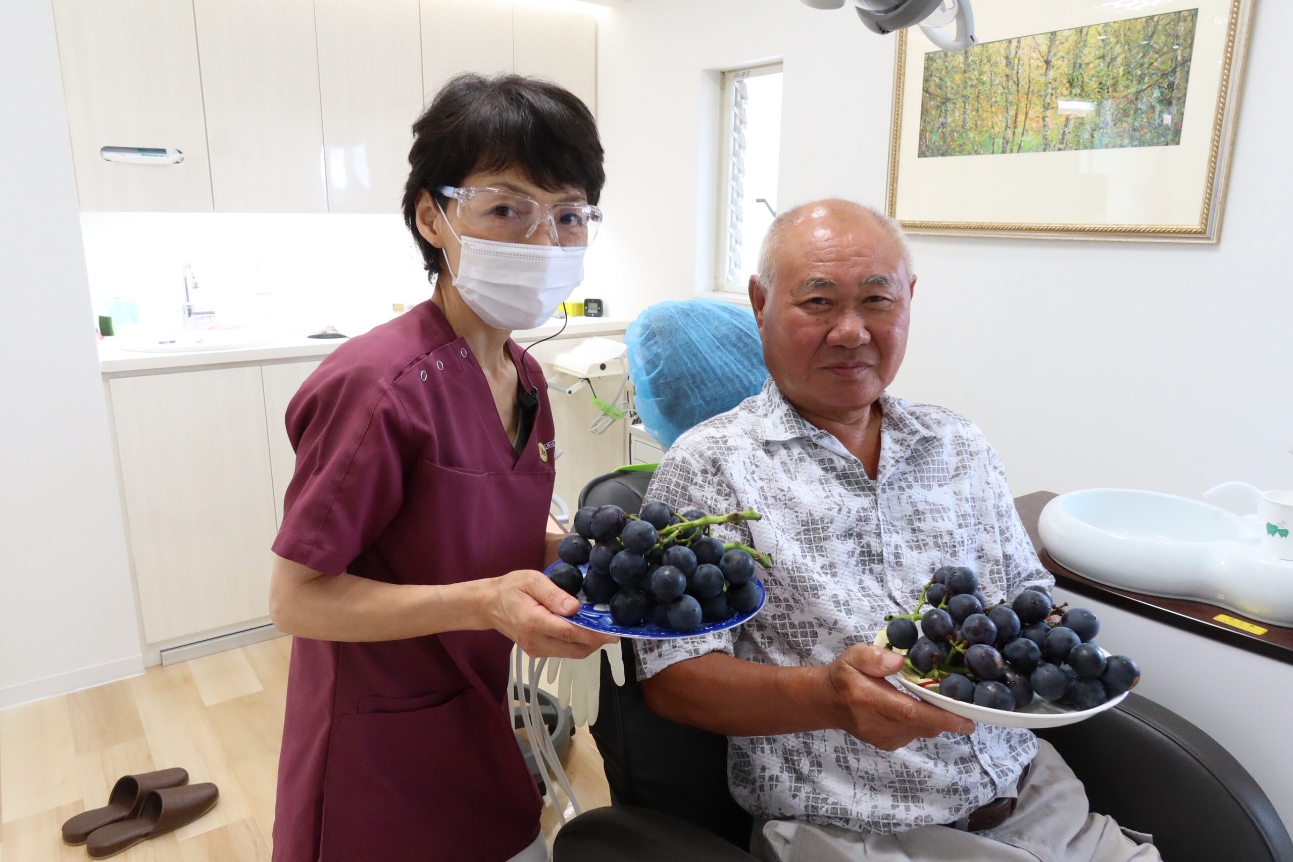 患者様から頂いたぶどう　柴垣歯科医院