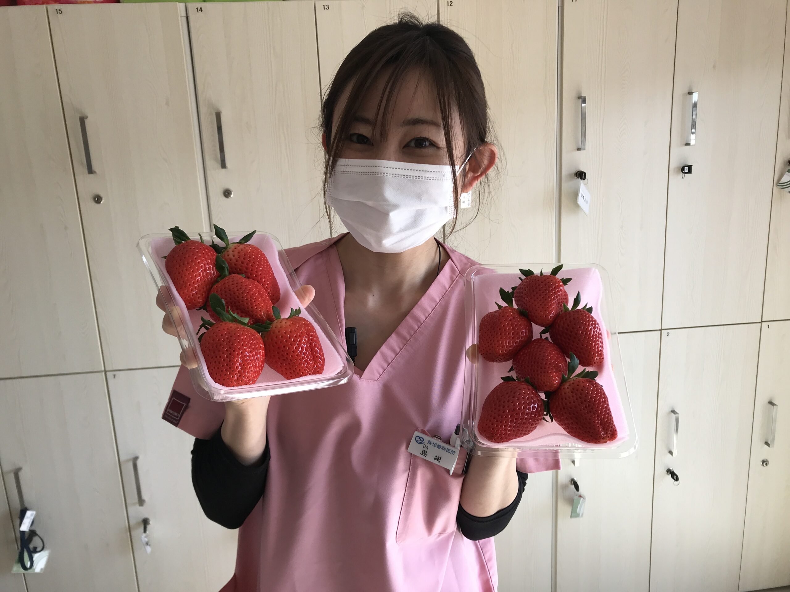 差し入れのイチゴ　柴垣歯科医院