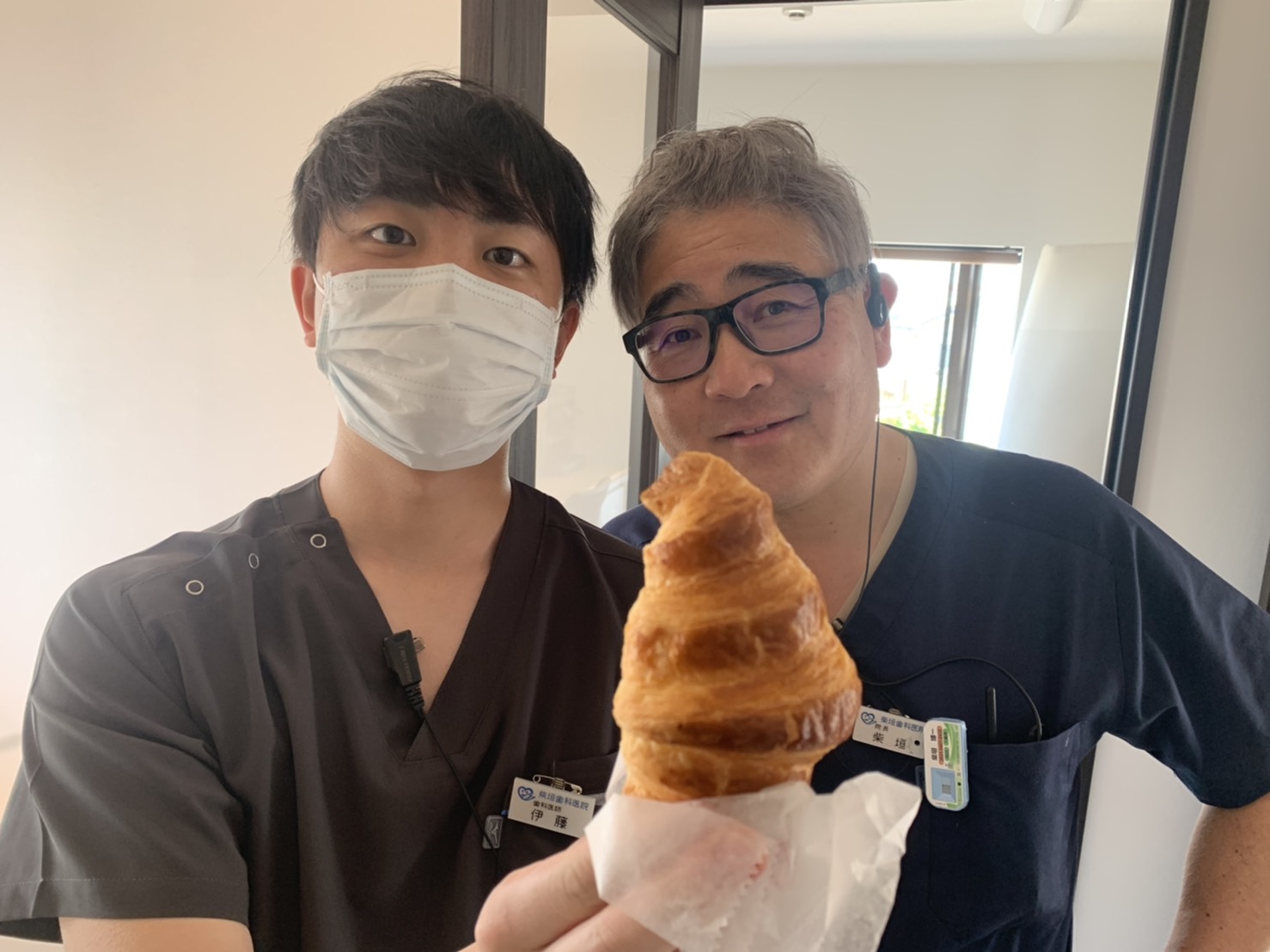 院長からの差し入れのパン　綾瀬市と海老名市の境に位置する柴垣歯科医院