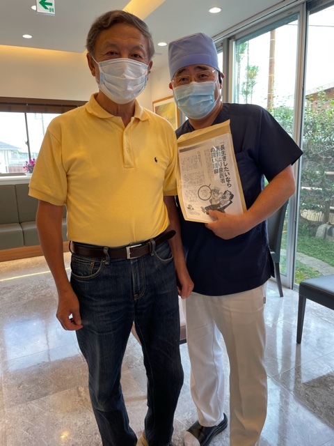 患者さんと院長　綾瀬市と海老名市の境に位置する柴垣歯科医院